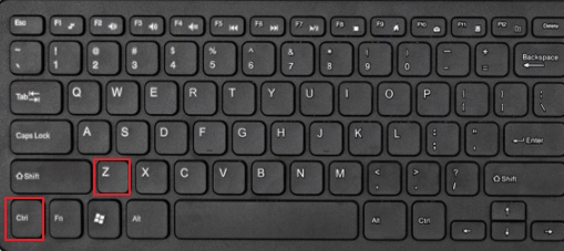 立刻使用ctrl+z命令撤回