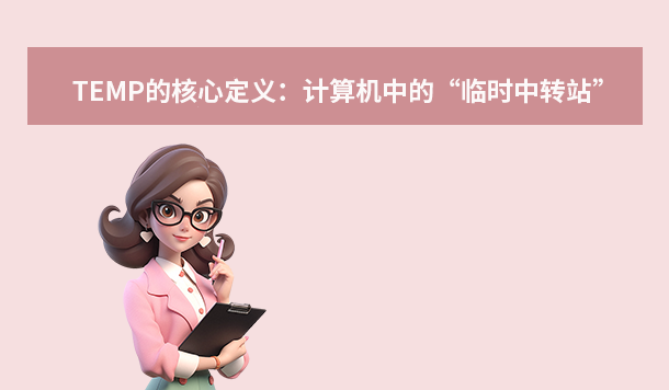 TEMP的核心定义：计算机中的“临时中转站”