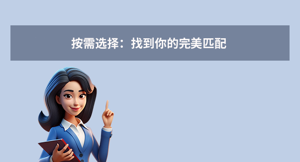  按需选择：找到你的完美匹配