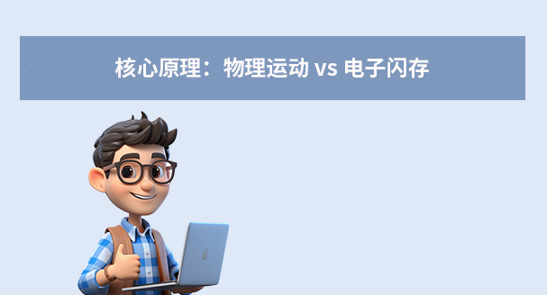  核心原理：物理运动 vs 电子闪存